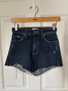 PAIGE Dark Wash Denim Shorts – Size 25